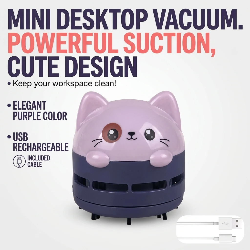 Mini Desktop Vacuum Cleaner For Eraser Dust - Desktop Vacuum Cleaner Mini Cordless USB