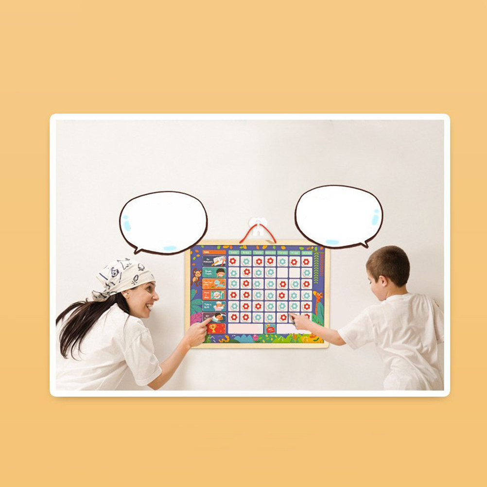 Kids Magnetic Reward Chart Board - Kids Educational Magnetic Responsibility Chart Positive