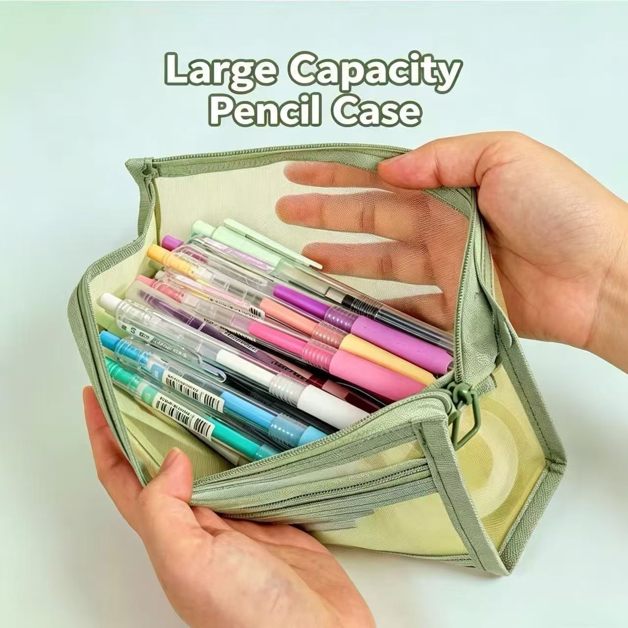 Double Layer Clear Mesh Pencil - Clear Mesh Pencil Pouch For Exam recension och pris