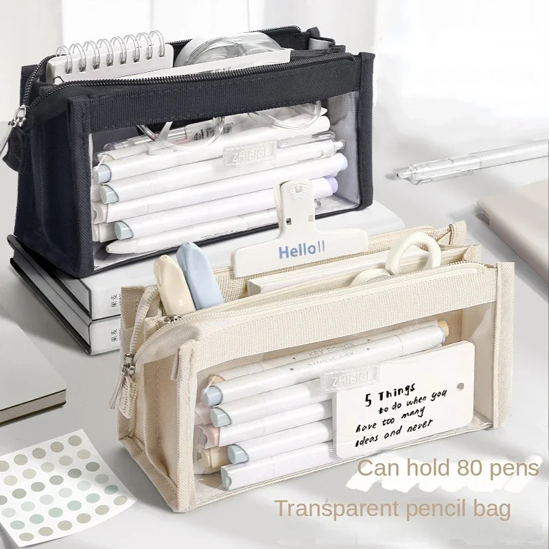 6 Layers Large Capacity Pencil - Aesthetic Large Pencil Case Pouch recension och pris