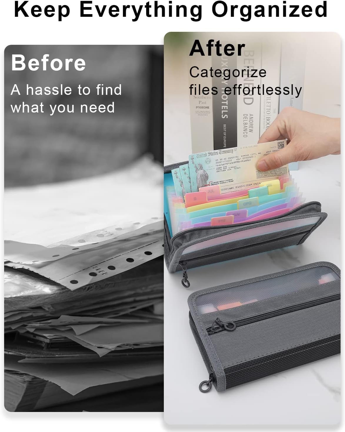 Small Accordion A6 File Organi - Expandable Accordion File Folder 13 Pockets recension och pris