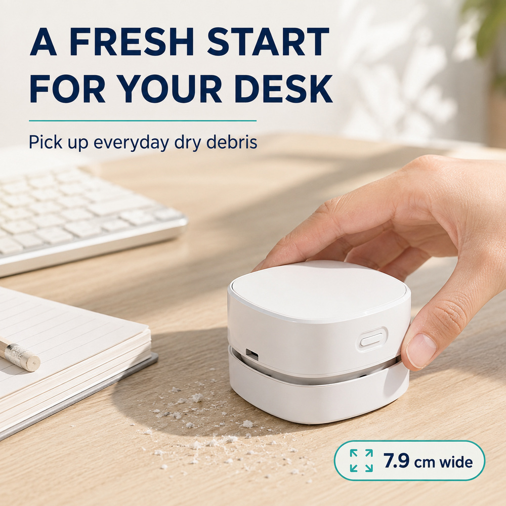 Portable Desktop Vacuum Cleane - Mini Desktop Vacuum Cleaner For Eraser Dust recension och pris