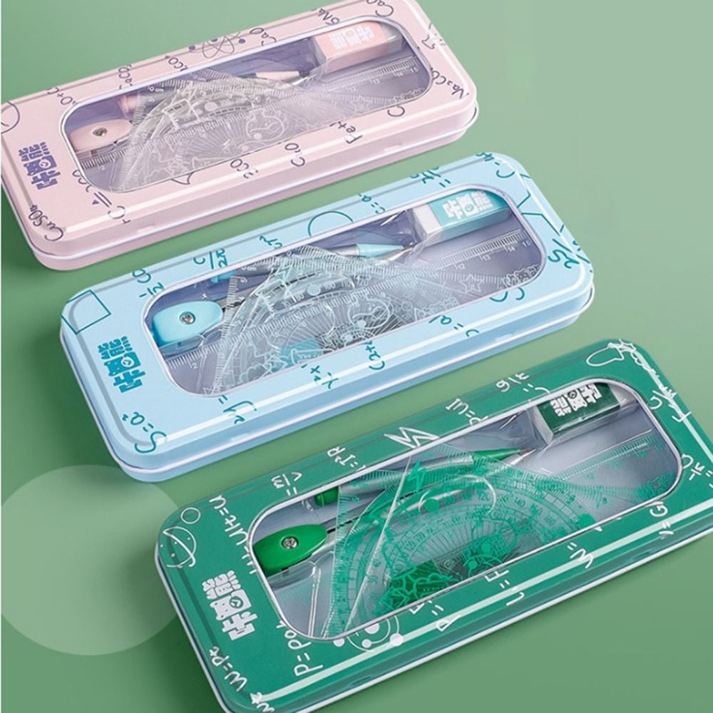 8Pcs/Set Multifunctional Math  - Math Geometry Set With Compass recension och pris