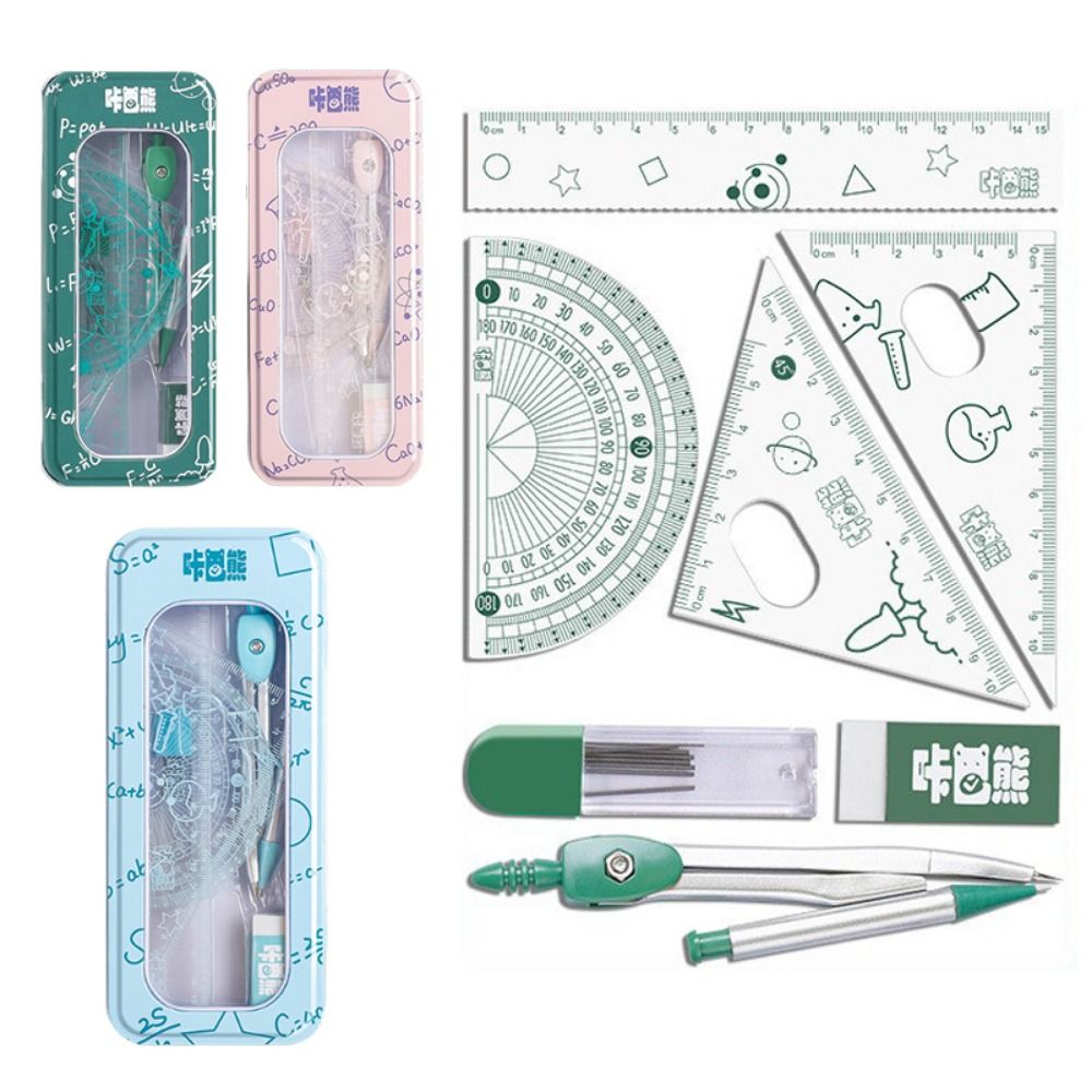8Pcs/Set Multifunctional Math  - Math Geometry Set With Compass recension och pris