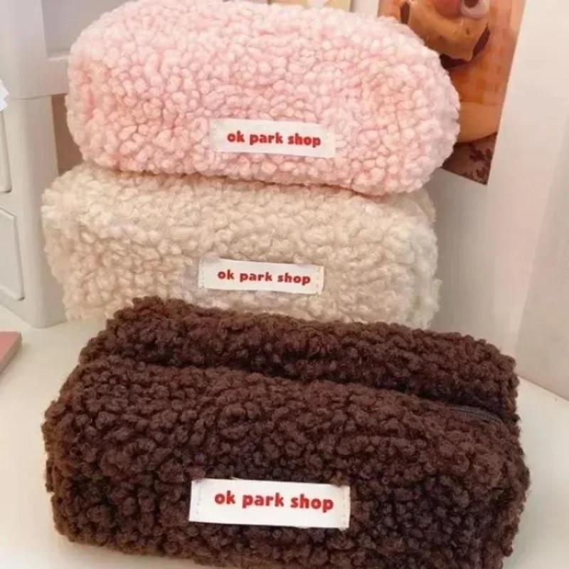 2026 Lamb Plush Storage Bag Si - Aesthetic Large Pencil Case Pouch recension och pris