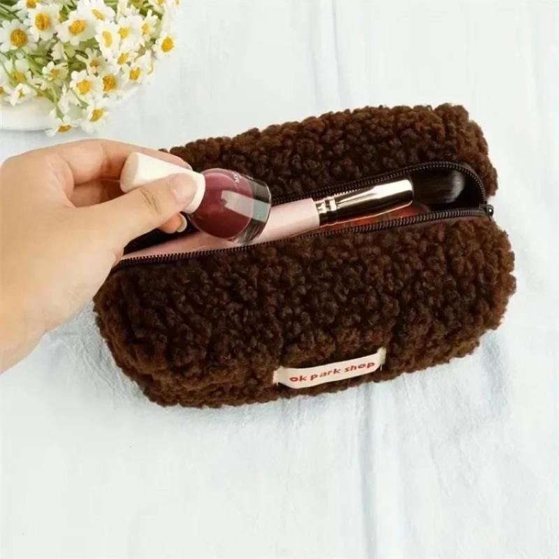 2026 Lamb Plush Storage Bag Si - Aesthetic Large Pencil Case Pouch recension och pris